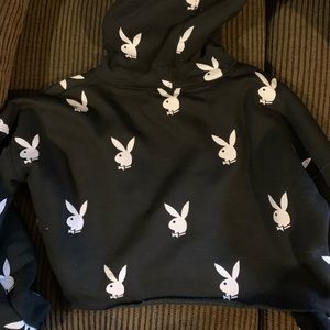 Playboy crop hoodie